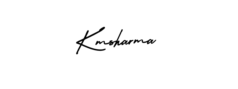 You should practise on your own different ways (AmerikaSignatureDemo-Regular) to write your name (Kmsharma) in signature. don't let someone else do it for you. Kmsharma signature style 3 images and pictures png