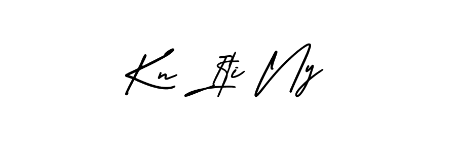 Use a signature maker to create a handwritten signature online. With this signature software, you can design (AmerikaSignatureDemo-Regular) your own signature for name Kn Iti Ny. Kn Iti Ny signature style 3 images and pictures png