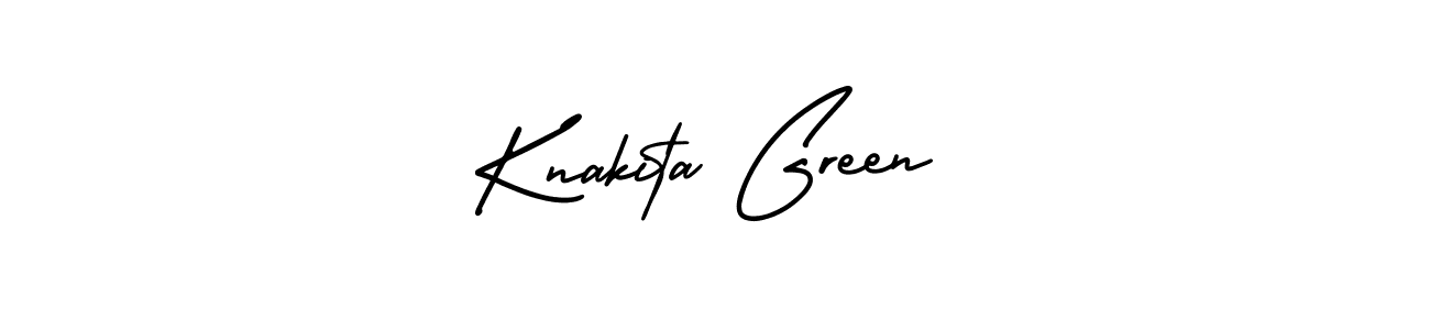 You should practise on your own different ways (AmerikaSignatureDemo-Regular) to write your name (Knakita Green) in signature. don't let someone else do it for you. Knakita Green signature style 3 images and pictures png