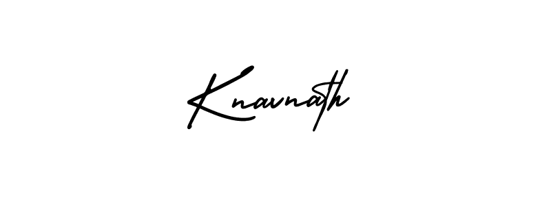 How to make Knavnath name signature. Use AmerikaSignatureDemo-Regular style for creating short signs online. This is the latest handwritten sign. Knavnath signature style 3 images and pictures png