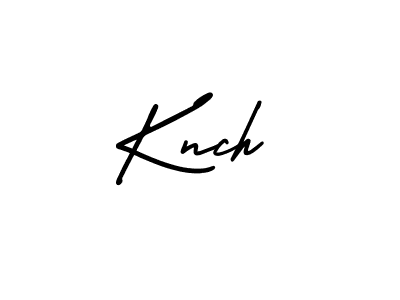 How to make Knch name signature. Use AmerikaSignatureDemo-Regular style for creating short signs online. This is the latest handwritten sign. Knch signature style 3 images and pictures png