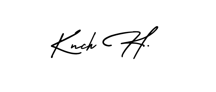 Knch H. stylish signature style. Best Handwritten Sign (AmerikaSignatureDemo-Regular) for my name. Handwritten Signature Collection Ideas for my name Knch H.. Knch H. signature style 3 images and pictures png