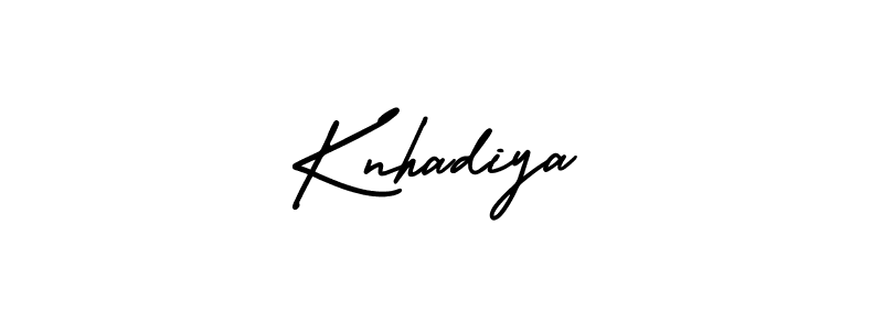 How to Draw Knhadiya signature style? AmerikaSignatureDemo-Regular is a latest design signature styles for name Knhadiya. Knhadiya signature style 3 images and pictures png