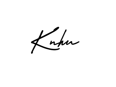 Design your own signature with our free online signature maker. With this signature software, you can create a handwritten (AmerikaSignatureDemo-Regular) signature for name Knhu. Knhu signature style 3 images and pictures png