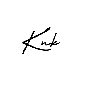 You should practise on your own different ways (AmerikaSignatureDemo-Regular) to write your name (Knk) in signature. don't let someone else do it for you. Knk signature style 3 images and pictures png