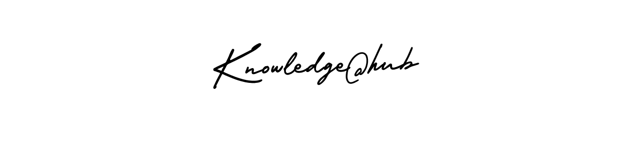 Use a signature maker to create a handwritten signature online. With this signature software, you can design (AmerikaSignatureDemo-Regular) your own signature for name Knowledge@hub. Knowledge@hub signature style 3 images and pictures png