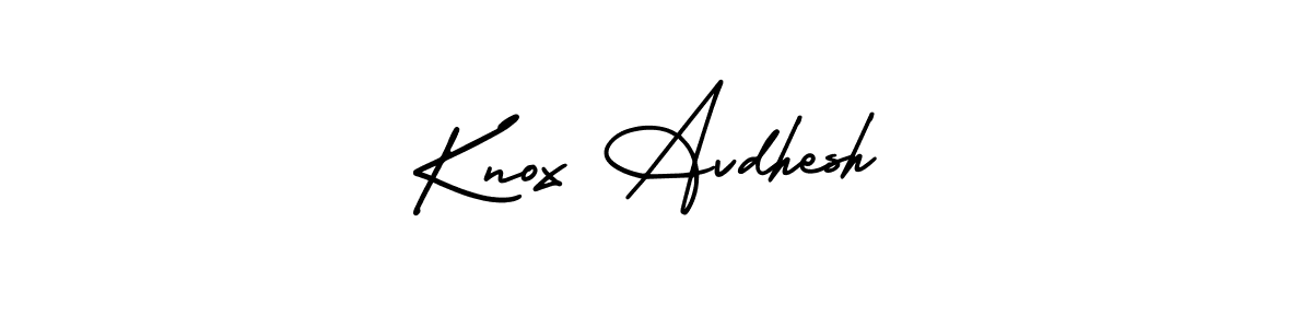 How to make Knox Avdhesh name signature. Use AmerikaSignatureDemo-Regular style for creating short signs online. This is the latest handwritten sign. Knox Avdhesh signature style 3 images and pictures png