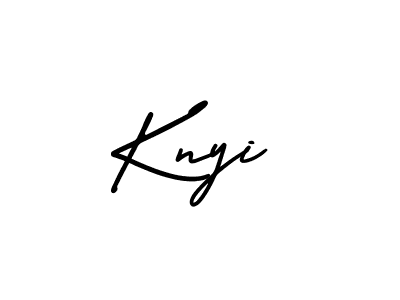 It looks lik you need a new signature style for name Knyi. Design unique handwritten (AmerikaSignatureDemo-Regular) signature with our free signature maker in just a few clicks. Knyi signature style 3 images and pictures png