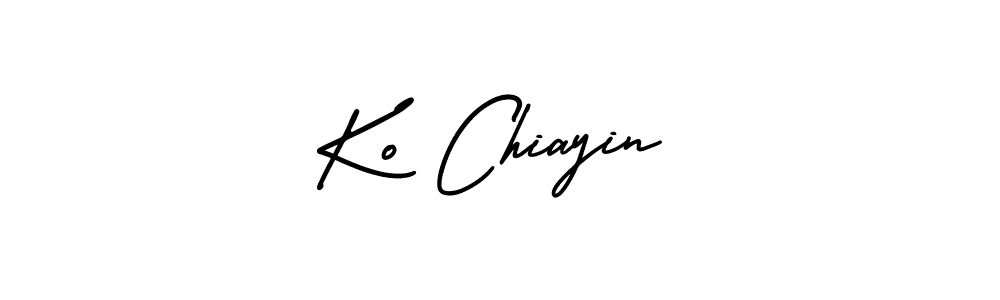 Use a signature maker to create a handwritten signature online. With this signature software, you can design (AmerikaSignatureDemo-Regular) your own signature for name Ko Chiayin. Ko Chiayin signature style 3 images and pictures png