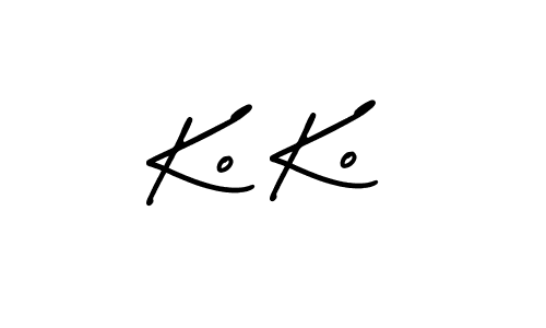 It looks lik you need a new signature style for name Ko Ko. Design unique handwritten (AmerikaSignatureDemo-Regular) signature with our free signature maker in just a few clicks. Ko Ko signature style 3 images and pictures png