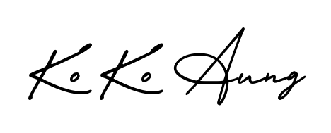 How to make Ko Ko Aung name signature. Use AmerikaSignatureDemo-Regular style for creating short signs online. This is the latest handwritten sign. Ko Ko Aung signature style 3 images and pictures png