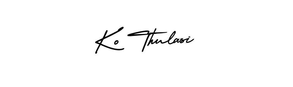 It looks lik you need a new signature style for name Ko Thulasi. Design unique handwritten (AmerikaSignatureDemo-Regular) signature with our free signature maker in just a few clicks. Ko Thulasi signature style 3 images and pictures png