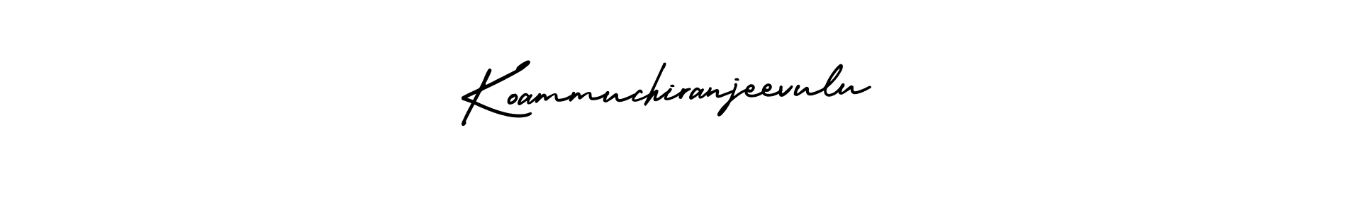 You can use this online signature creator to create a handwritten signature for the name Koammuchiranjeevulu. This is the best online autograph maker. Koammuchiranjeevulu signature style 3 images and pictures png