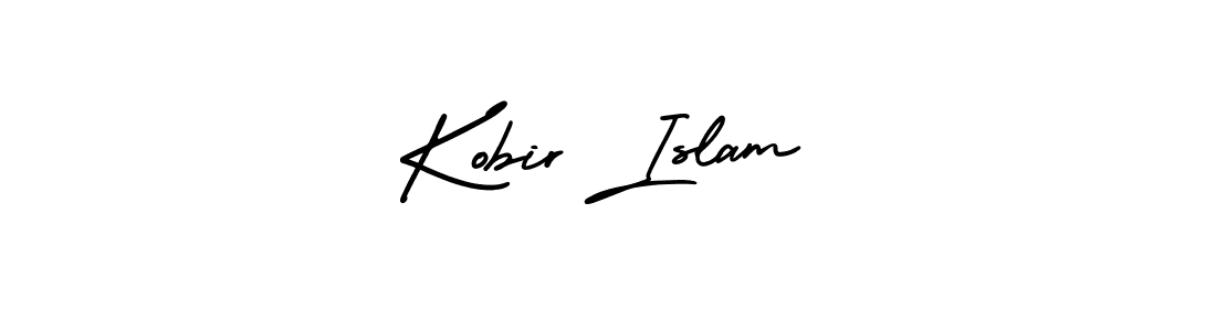 How to make Kobir Islam name signature. Use AmerikaSignatureDemo-Regular style for creating short signs online. This is the latest handwritten sign. Kobir Islam signature style 3 images and pictures png