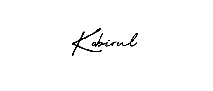 How to make Kobirul name signature. Use AmerikaSignatureDemo-Regular style for creating short signs online. This is the latest handwritten sign. Kobirul signature style 3 images and pictures png