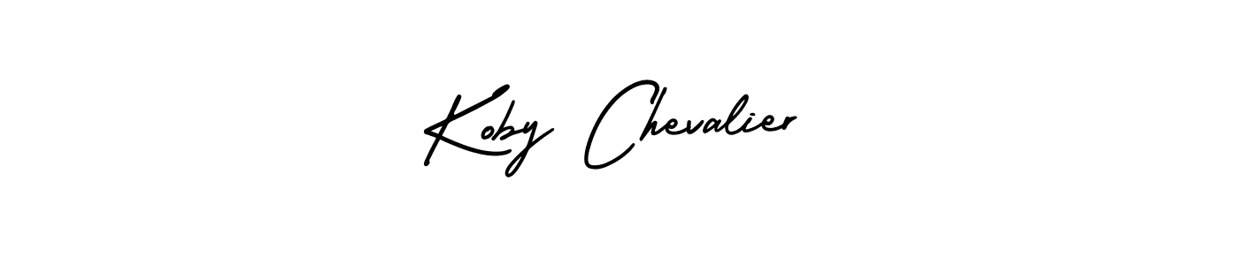 AmerikaSignatureDemo-Regular is a professional signature style that is perfect for those who want to add a touch of class to their signature. It is also a great choice for those who want to make their signature more unique. Get Koby Chevalier name to fancy signature for free. Koby Chevalier signature style 3 images and pictures png