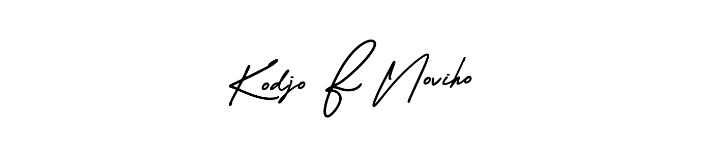 You should practise on your own different ways (AmerikaSignatureDemo-Regular) to write your name (Kodjo F Noviho) in signature. don't let someone else do it for you. Kodjo F Noviho signature style 3 images and pictures png