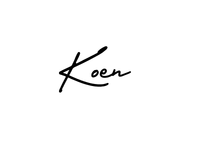 Koen stylish signature style. Best Handwritten Sign (AmerikaSignatureDemo-Regular) for my name. Handwritten Signature Collection Ideas for my name Koen. Koen signature style 3 images and pictures png