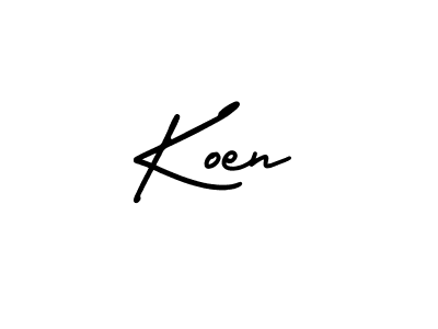 The best way (AmerikaSignatureDemo-Regular) to make a short signature is to pick only two or three words in your name. The name Koen include a total of six letters. For converting this name. Koen signature style 3 images and pictures png