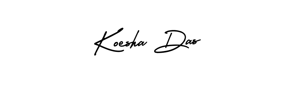 How to make Koesha Das name signature. Use AmerikaSignatureDemo-Regular style for creating short signs online. This is the latest handwritten sign. Koesha Das signature style 3 images and pictures png