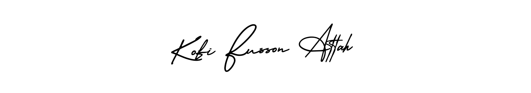 This is the best signature style for the Kofi Fusson Attah name. Also you like these signature font (AmerikaSignatureDemo-Regular). Mix name signature. Kofi Fusson Attah signature style 3 images and pictures png