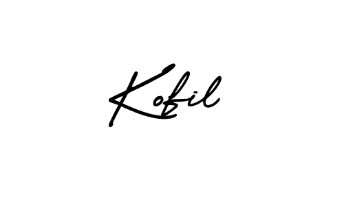 Kofil stylish signature style. Best Handwritten Sign (AmerikaSignatureDemo-Regular) for my name. Handwritten Signature Collection Ideas for my name Kofil. Kofil signature style 3 images and pictures png