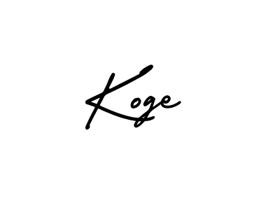 Make a beautiful signature design for name Koge. With this signature (AmerikaSignatureDemo-Regular) style, you can create a handwritten signature for free. Koge signature style 3 images and pictures png