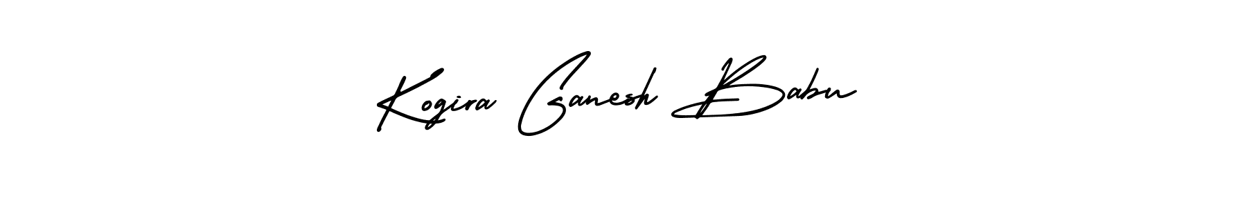 Make a beautiful signature design for name Kogira Ganesh Babu. With this signature (AmerikaSignatureDemo-Regular) style, you can create a handwritten signature for free. Kogira Ganesh Babu signature style 3 images and pictures png