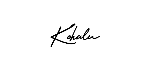 How to Draw Kohalu signature style? AmerikaSignatureDemo-Regular is a latest design signature styles for name Kohalu. Kohalu signature style 3 images and pictures png