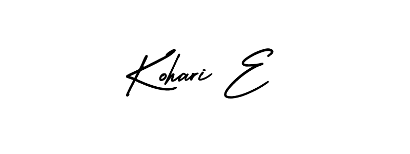 Also we have Kohari E name is the best signature style. Create professional handwritten signature collection using AmerikaSignatureDemo-Regular autograph style. Kohari E signature style 3 images and pictures png