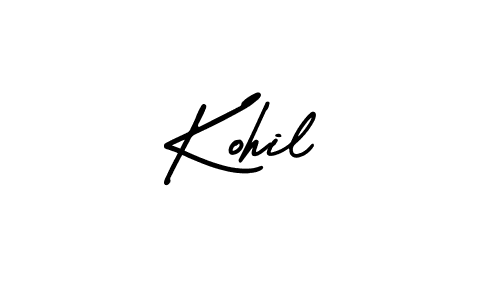 This is the best signature style for the Kohil name. Also you like these signature font (AmerikaSignatureDemo-Regular). Mix name signature. Kohil signature style 3 images and pictures png