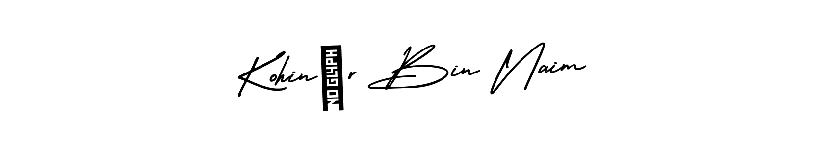 Check out images of Autograph of Kohinūr Bin Naim name. Actor Kohinūr Bin Naim Signature Style. AmerikaSignatureDemo-Regular is a professional sign style online. Kohinūr Bin Naim signature style 3 images and pictures png