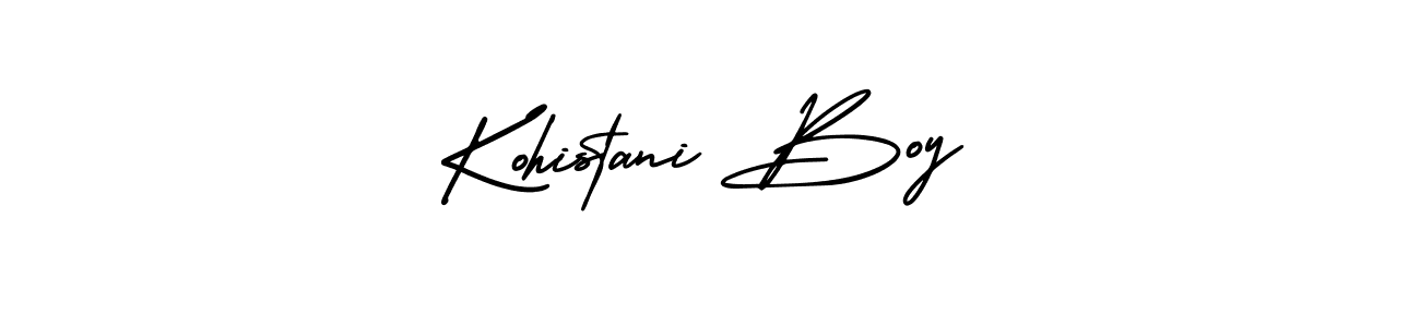 Kohistani Boy stylish signature style. Best Handwritten Sign (AmerikaSignatureDemo-Regular) for my name. Handwritten Signature Collection Ideas for my name Kohistani Boy. Kohistani Boy signature style 3 images and pictures png