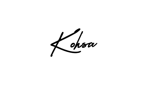 Design your own signature with our free online signature maker. With this signature software, you can create a handwritten (AmerikaSignatureDemo-Regular) signature for name Kohsa. Kohsa signature style 3 images and pictures png