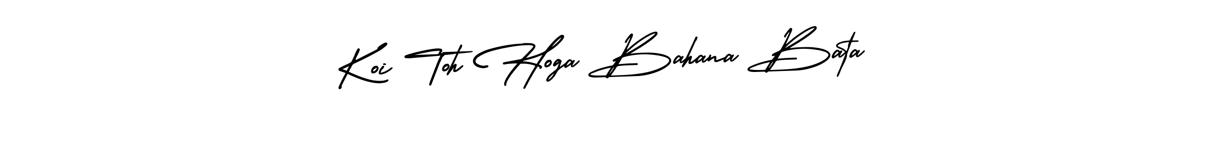 Create a beautiful signature design for name Koi Toh Hoga Bahana Bata. With this signature (AmerikaSignatureDemo-Regular) fonts, you can make a handwritten signature for free. Koi Toh Hoga Bahana Bata signature style 3 images and pictures png