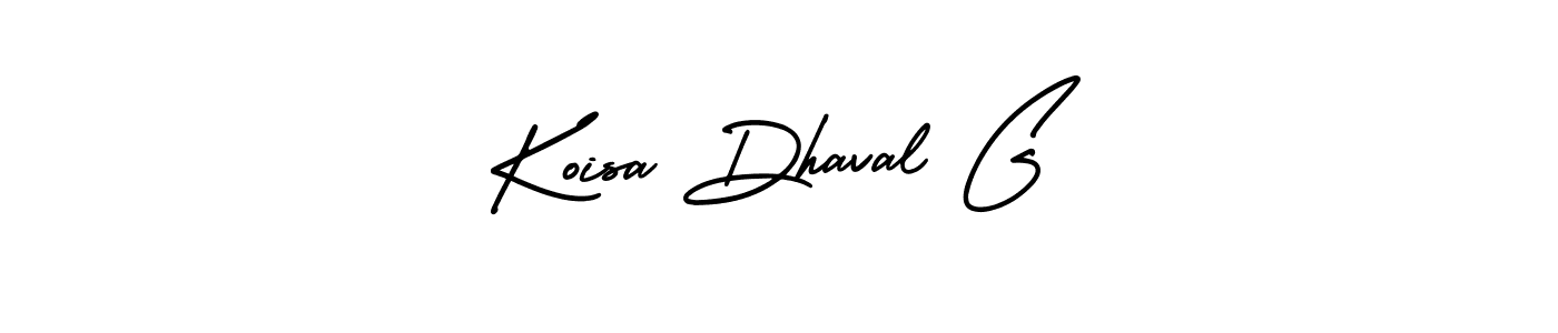 How to make Koisa Dhaval G signature? AmerikaSignatureDemo-Regular is a professional autograph style. Create handwritten signature for Koisa Dhaval G name. Koisa Dhaval G signature style 3 images and pictures png