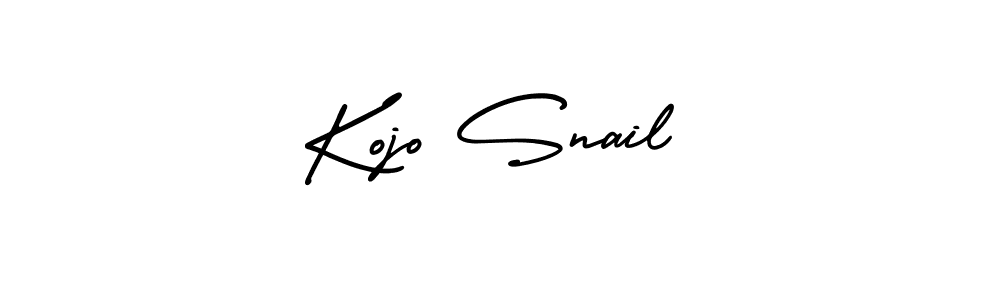 Design your own signature with our free online signature maker. With this signature software, you can create a handwritten (AmerikaSignatureDemo-Regular) signature for name Kojo Snail. Kojo Snail signature style 3 images and pictures png