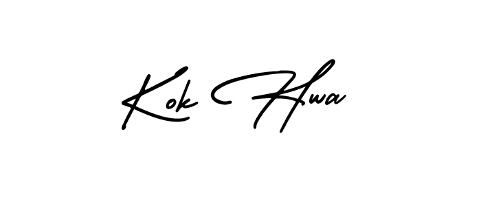 You should practise on your own different ways (AmerikaSignatureDemo-Regular) to write your name (Kok Hwa) in signature. don't let someone else do it for you. Kok Hwa signature style 3 images and pictures png