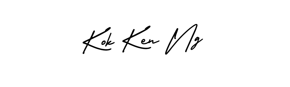 Also You can easily find your signature by using the search form. We will create Kok Ken Ng name handwritten signature images for you free of cost using AmerikaSignatureDemo-Regular sign style. Kok Ken Ng signature style 3 images and pictures png