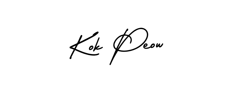 Similarly AmerikaSignatureDemo-Regular is the best handwritten signature design. Signature creator online .You can use it as an online autograph creator for name Kok Peow. Kok Peow signature style 3 images and pictures png