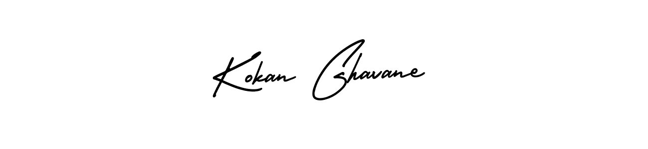 How to make Kokan Ghavane signature? AmerikaSignatureDemo-Regular is a professional autograph style. Create handwritten signature for Kokan Ghavane name. Kokan Ghavane signature style 3 images and pictures png