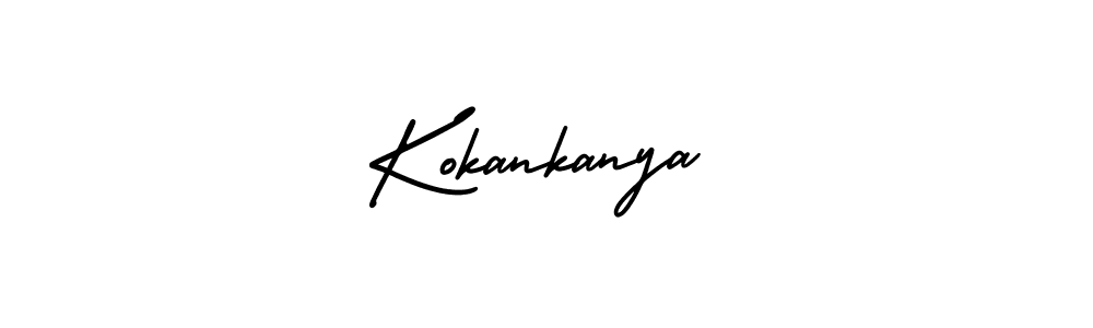 Kokankanya stylish signature style. Best Handwritten Sign (AmerikaSignatureDemo-Regular) for my name. Handwritten Signature Collection Ideas for my name Kokankanya. Kokankanya signature style 3 images and pictures png