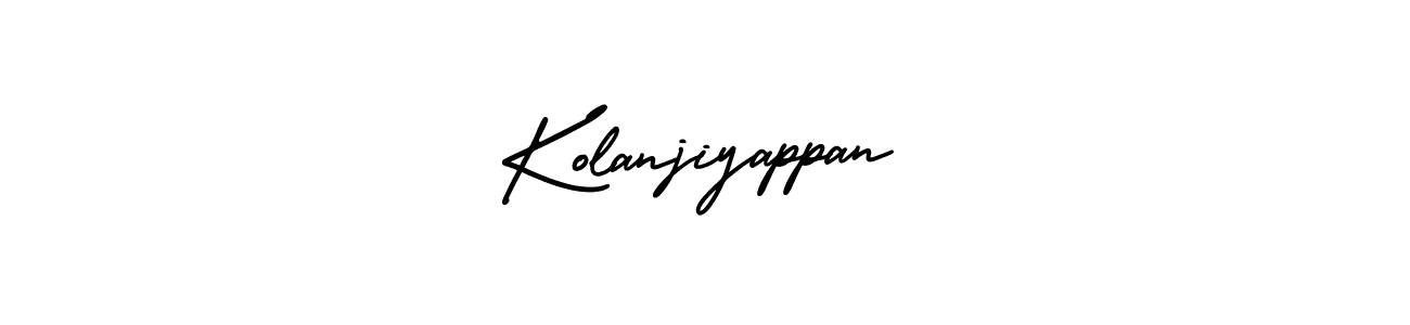 Use a signature maker to create a handwritten signature online. With this signature software, you can design (AmerikaSignatureDemo-Regular) your own signature for name Kolanjiyappan. Kolanjiyappan signature style 3 images and pictures png