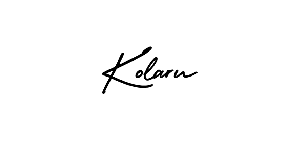 How to make Kolaru name signature. Use AmerikaSignatureDemo-Regular style for creating short signs online. This is the latest handwritten sign. Kolaru signature style 3 images and pictures png