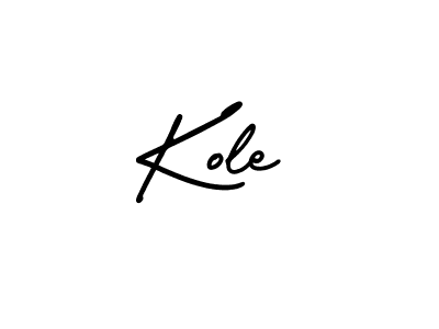 The best way (AmerikaSignatureDemo-Regular) to make a short signature is to pick only two or three words in your name. The name Kole include a total of six letters. For converting this name. Kole signature style 3 images and pictures png