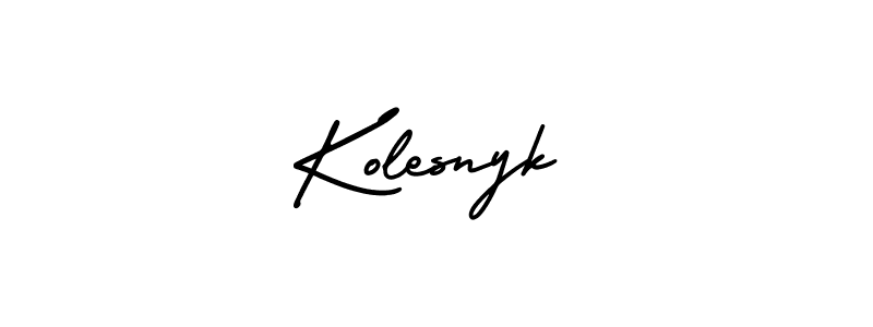 It looks lik you need a new signature style for name Kolesnyk. Design unique handwritten (AmerikaSignatureDemo-Regular) signature with our free signature maker in just a few clicks. Kolesnyk signature style 3 images and pictures png