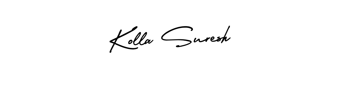 Make a beautiful signature design for name Kolla Suresh. With this signature (AmerikaSignatureDemo-Regular) style, you can create a handwritten signature for free. Kolla Suresh signature style 3 images and pictures png