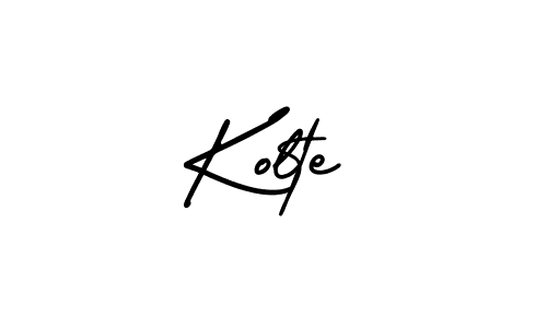 Create a beautiful signature design for name Kolte. With this signature (AmerikaSignatureDemo-Regular) fonts, you can make a handwritten signature for free. Kolte signature style 3 images and pictures png