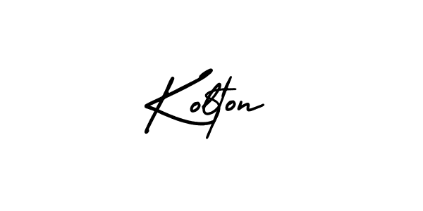 Use a signature maker to create a handwritten signature online. With this signature software, you can design (AmerikaSignatureDemo-Regular) your own signature for name Kolton. Kolton signature style 3 images and pictures png