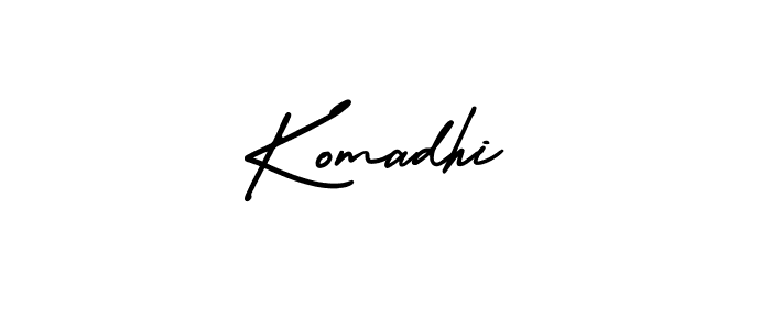 Design your own signature with our free online signature maker. With this signature software, you can create a handwritten (AmerikaSignatureDemo-Regular) signature for name Komadhi. Komadhi signature style 3 images and pictures png